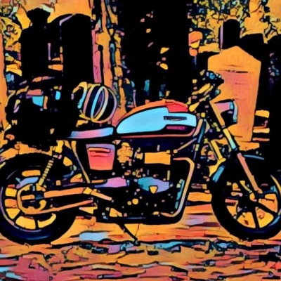 Bonnie motorbike poster